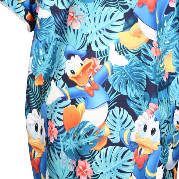 Donald Duck Hawaiian Shirt Mens Button Up Colorful Tropical Size Large - Hey Viv - Picture 5 of 6